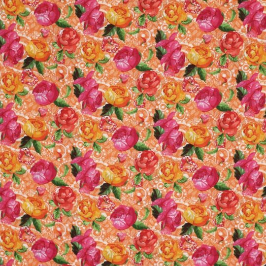 katoen poplin print bloemen
